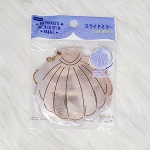 Glitter Mermaid Shell Compact Slide Mirror